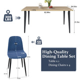 Farmhouse Industrial Dining Table With 4 Chairs - Omega Lifestyles