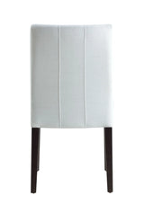 Set Of 2 White Synthetic Wood Padded Side Chairs - Omega Lifestyles