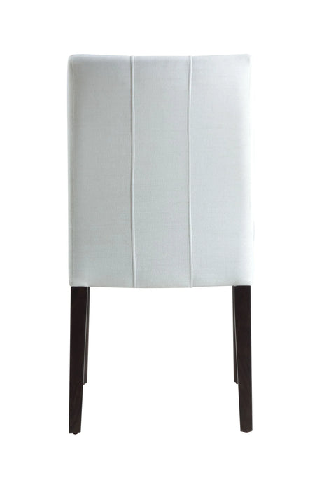 Set Of 2 White Synthetic Wood Padded Side Chairs - Omega Lifestyles