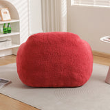 Spacious Rose Teddy Fabric Memory Foam Bean Bag Chair - Omega Lifestyles