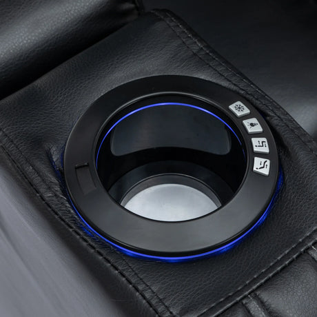 Power PU Leather Recliner Chair With Cooling Cup Holder - Omega Lifestyles