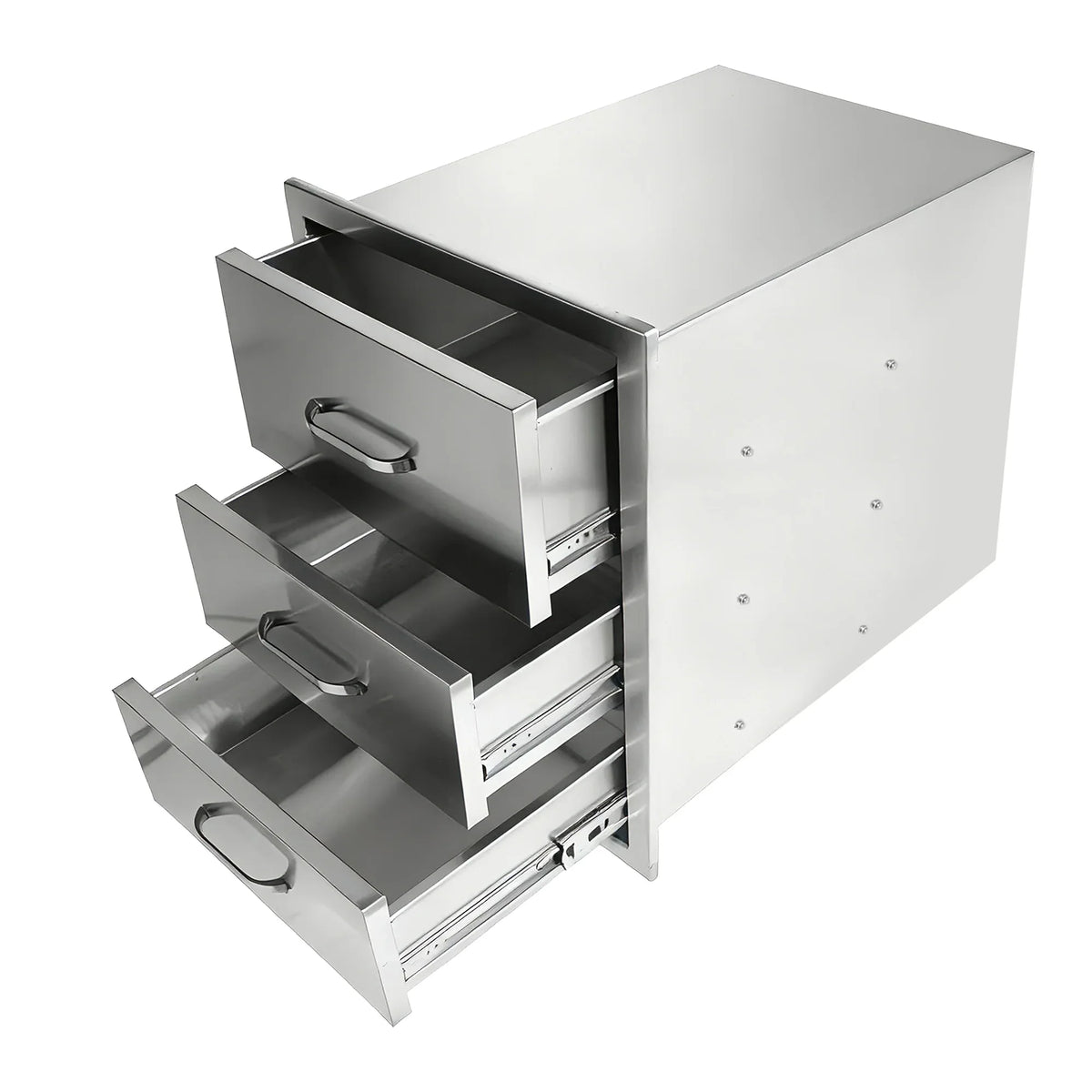 Stainless Steel Outdoor Kitchen Triple Drawer Cabinet - Omega Lifestyles