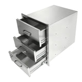 Stainless Steel Outdoor Kitchen Triple Drawer Cabinet - Omega Lifestyles