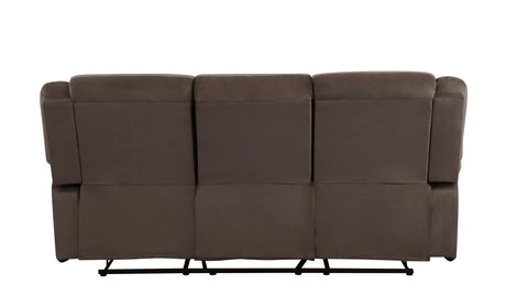 Brown Fabric Upholstered Sofa With Lumbar Support - Omega Lifestyles