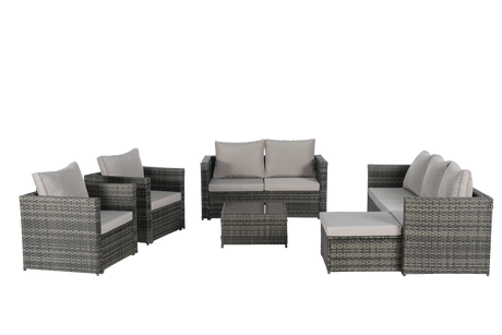 6-Piece Outdoor Rattan Wicker Patio Furniture Set - Omega Lifestyles