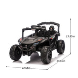 24V Kids Remote Control Black Ride On UTV - Omega Lifestyles