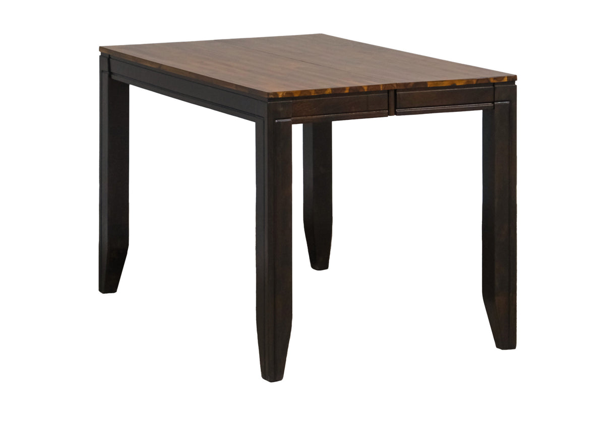 Solid Wood Transitional Brown Gathering Height Table