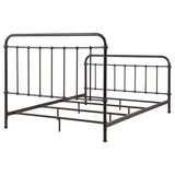 California King Farmhouse Dark Bronze Metal Bed Frame - Omega Lifestyles