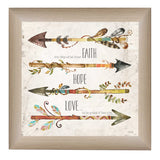 Faith Hope Love Multicolor MDF Wall Art Poster - Omega Lifestyles