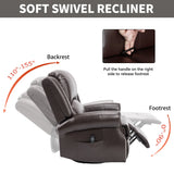 Heat Massage Medium-Firm Swivel Rocker Recliner Chair - Omega Lifestyles