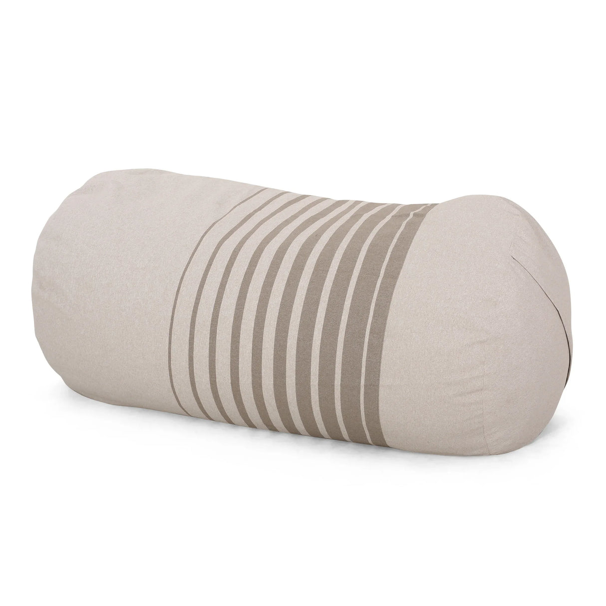 Fabric Foam Filled Striped Cylindrical 6.5-Foot Bean Bag Chair - Omega Lifestyles