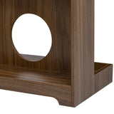 Mid-Century Modern Walnut Foldable Desk With Hutch - Omega Lifestyles