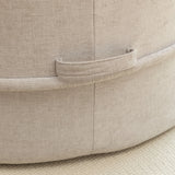 Modern Gray Chenille Barrel Accent Chair With Ottoman - Omega Lifestyles