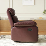 Small Space Brown Metal Swivel Rocker Recliner Chair - Omega Lifestyles
