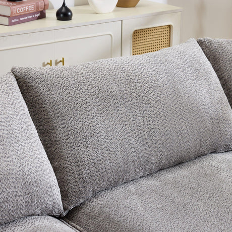 Minimalist Medium-Soft Chenille Foam 5-Seat Sofa - Omega Lifestyles