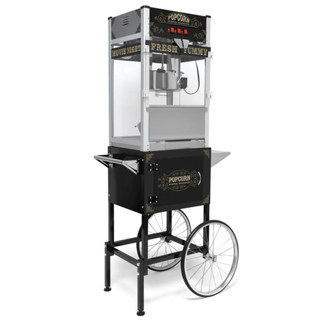 Commercial Popcorn Machine With Cart And Stainless Steel Kettle - Omega Lifestyles