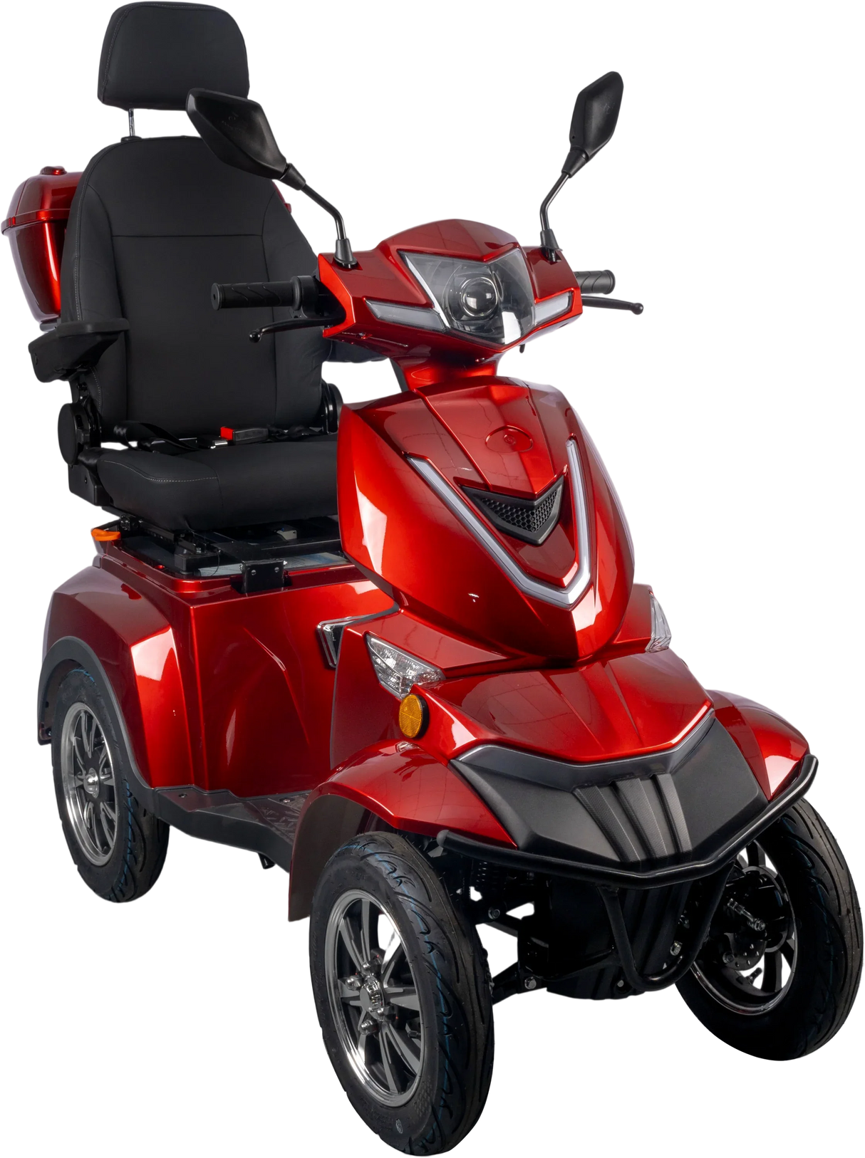 Heavy Duty 4 Wheel Red Mobility Scooter - Omega Lifestyles
