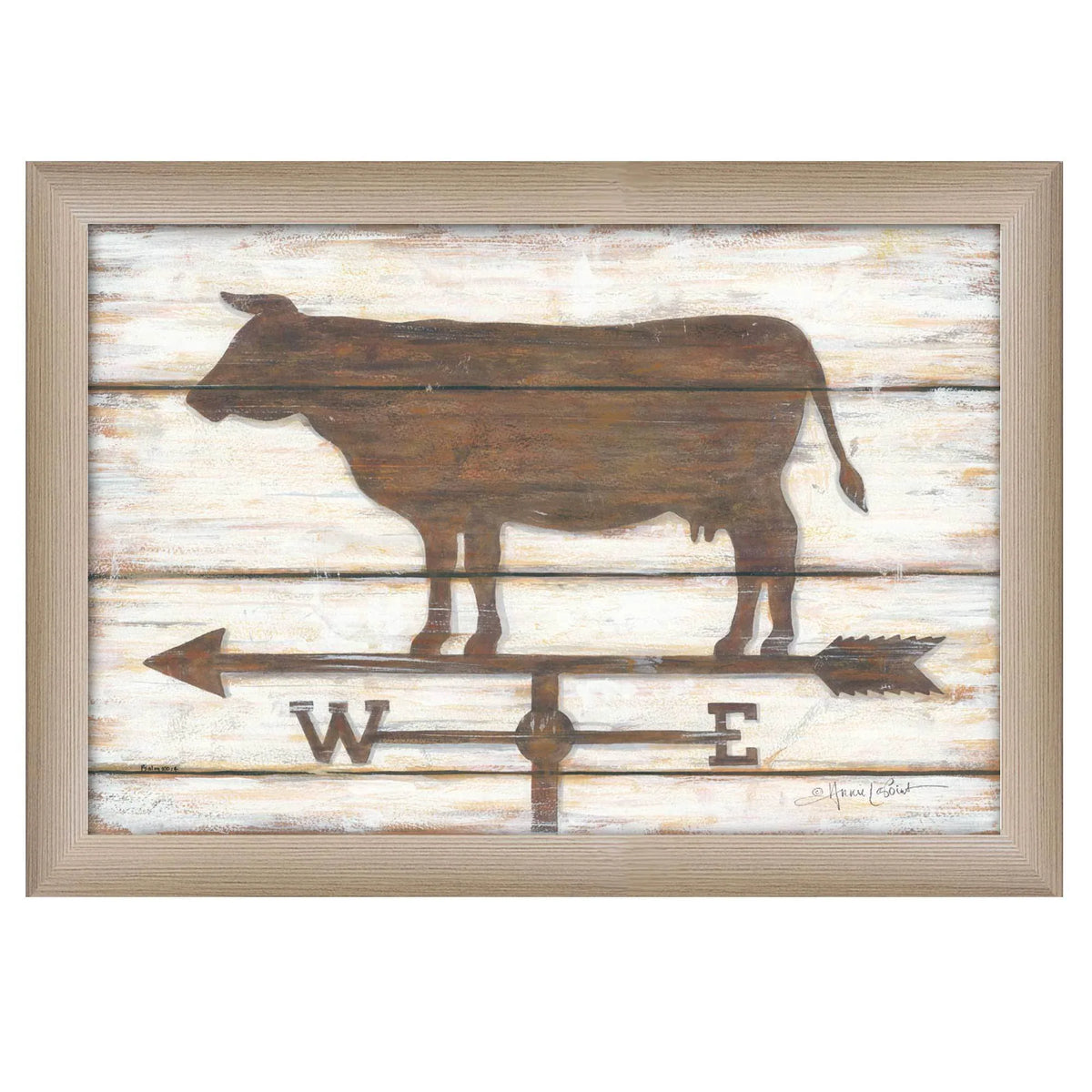 Farmhouse Cow Multicolor Printed Wall Art Poster - Omega Lifestyles