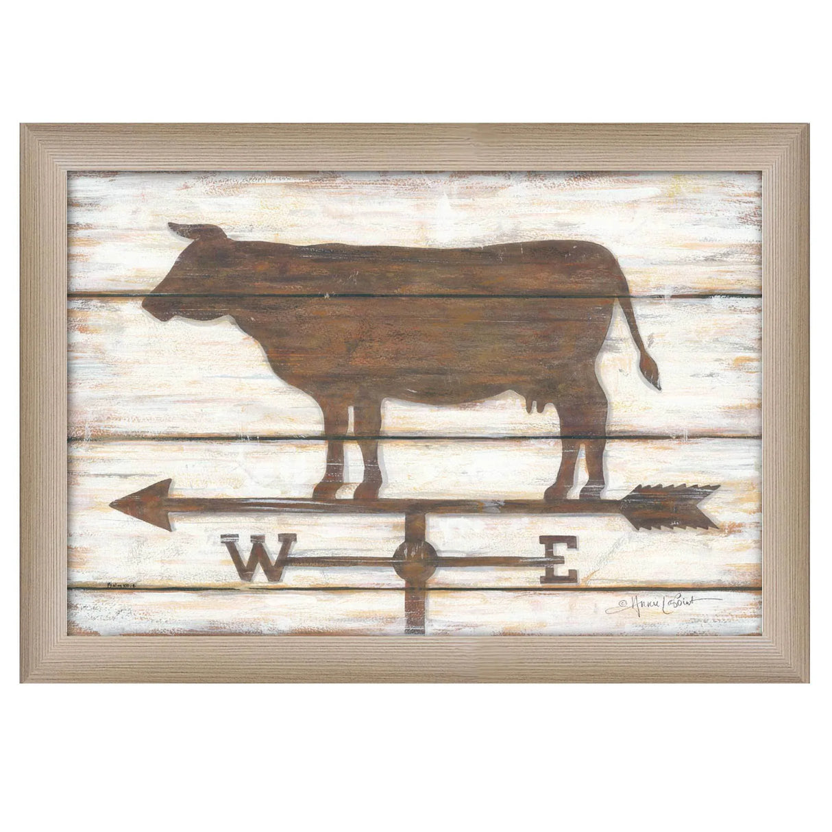 Farmhouse Cow Multicolor Printed Wall Art Poster - Omega Lifestyles