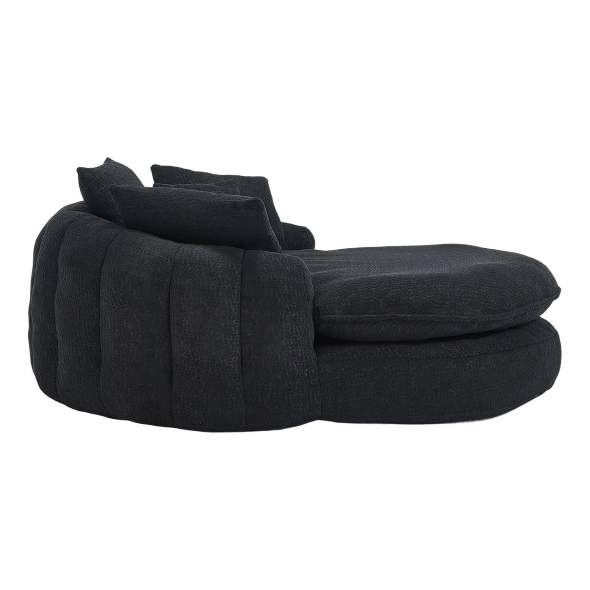 Oversized Chenille Memory Foam Bean Bag Sofa With Pillows - Omega Lifestyles