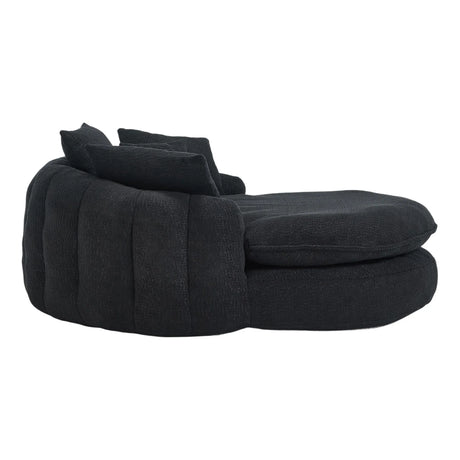 Oversized Chenille Memory Foam Bean Bag Sofa With Pillows - Omega Lifestyles