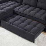 Chenille Reclining Sleeper Sofa Bed With Storage - Omega Lifestyles