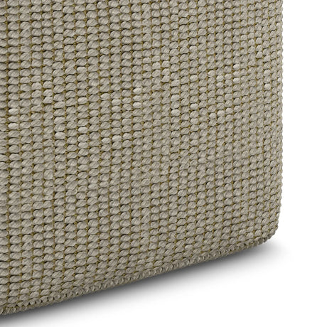 Square Woven Indoor Outdoor Pouf Cream Natural Fiber - Omega Lifestyles
