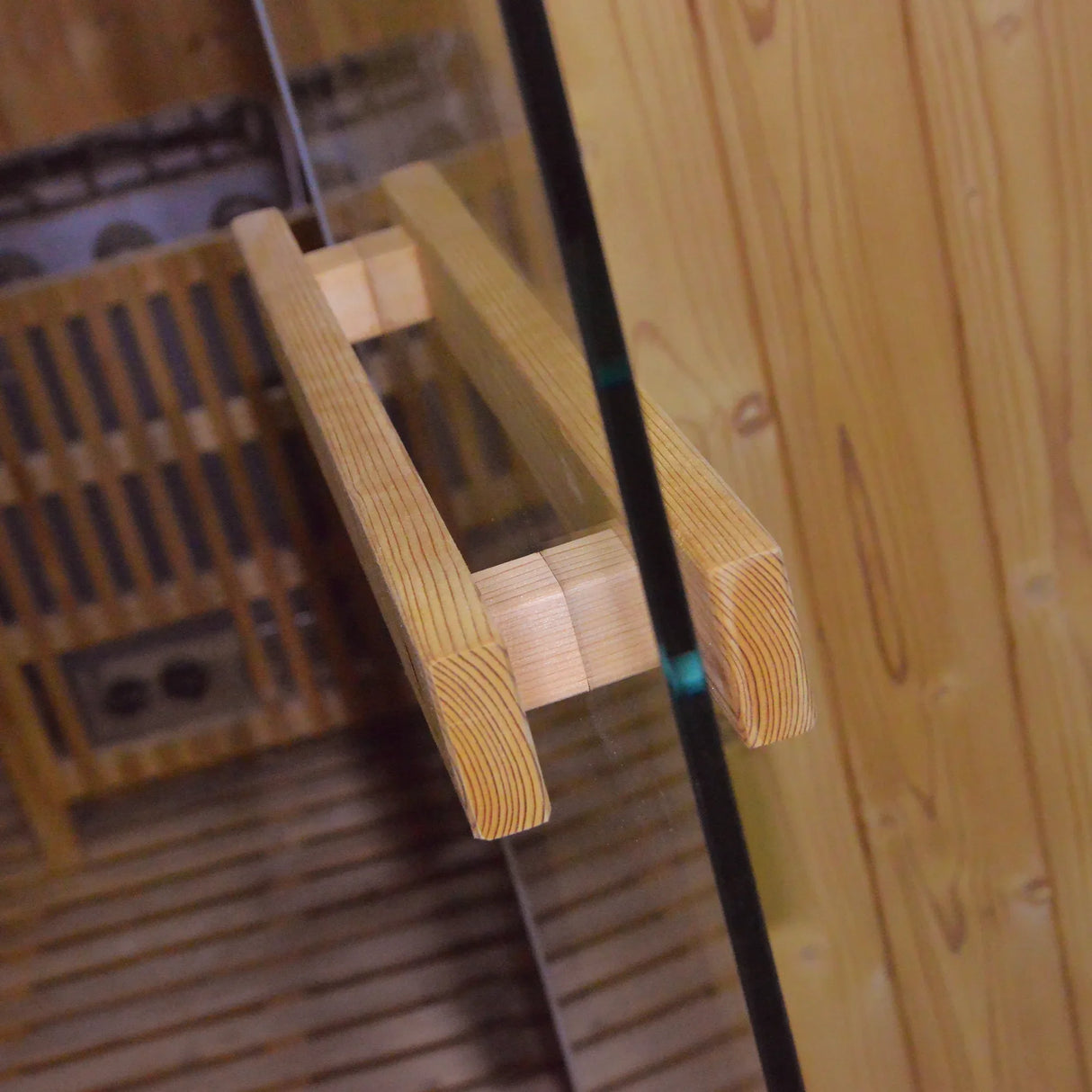 Metal Stove Heated Carbonized Spruce Wood Sauna Seat - Omega Lifestyles