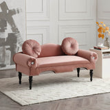 Modern Velvet Upholstered Loveseat Sofa With Pillows - Omega Lifestyles