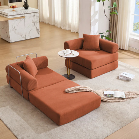 Modular Folding Convertible Corduroy Sofa Bed - Omega Lifestyles