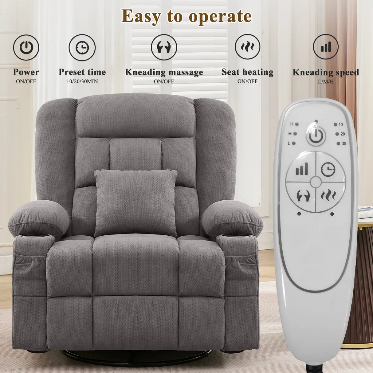 3D Kneading Heated Recliner Massage Chair With USB Port - Omega Lifestyles
