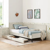 Twin Velvet Upholstered Platform Bed Frame With Storage - Omega Lifestyles