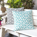 Outdoor Blue Weather-Resistant Polyester Accent Pillow 20x20 - Omega Lifestyles