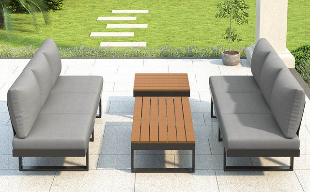 Adjustable Reclining Outdoor Sectional Patio Furniture Set - Omega Lifestyles