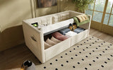 Twin Beige Velvet Upholstered Hydraulic Storage Bed Frame - Omega Lifestyles