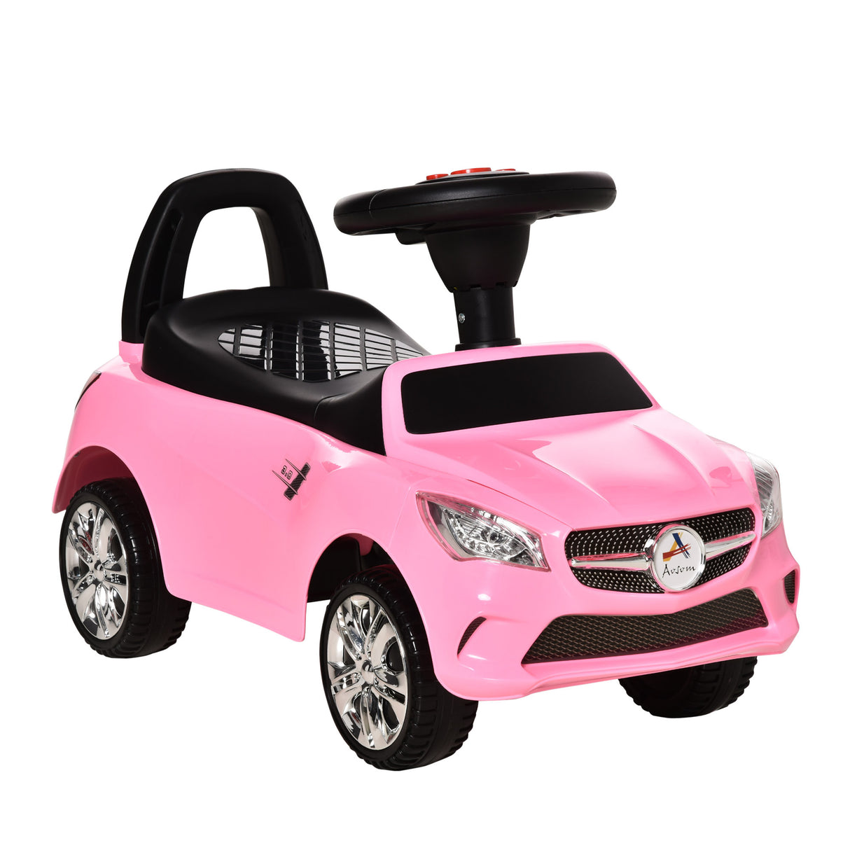 Toddler Ride-On Push Car With Horn Music And Storage