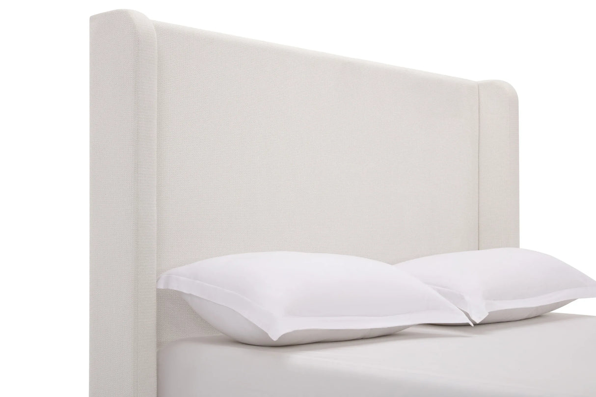 California King Upholstered Bed Frame With 54-Inch Chenille Headboard - Omega Lifestyles