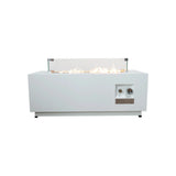 Modern Stainless Steel Outdoor Fire Pit Table With Cover - Omega Lifestyles