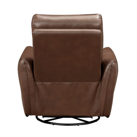 Top Grain Leather Swivel Glider Recliner Chair - Omega Lifestyles