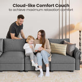 Modular 6-Seater Memory Foam Polyester Sectional Sofa - Omega Lifestyles