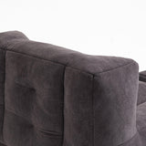 Velvet Memory Foam Bean Bag Chair With Ottoman - Omega Lifestyles
