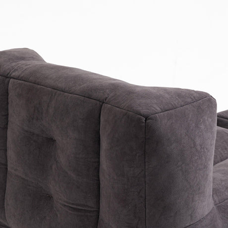 Velvet Memory Foam Bean Bag Chair With Ottoman - Omega Lifestyles