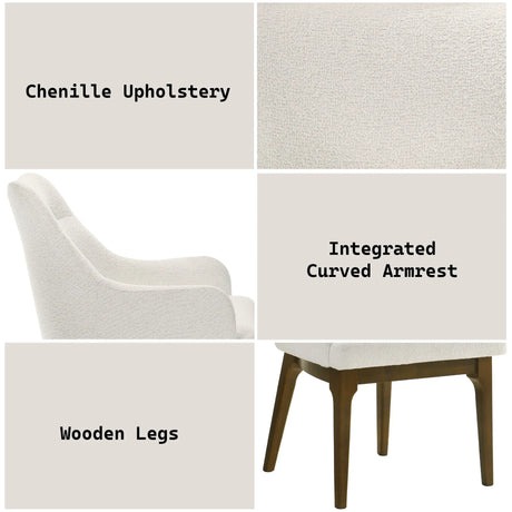 Set of 2 Chenille Padded Vintage Oak Side Chairs - Omega Lifestyles