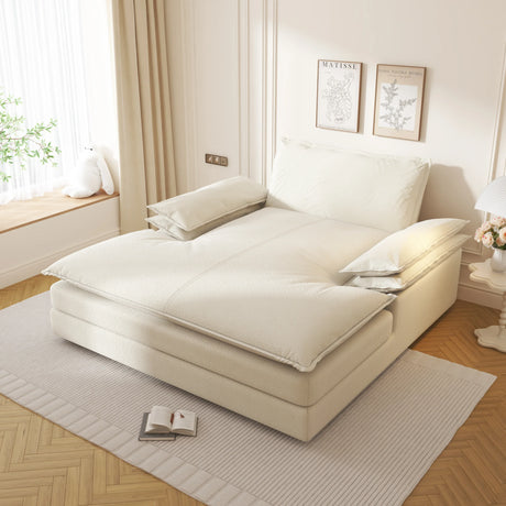 Modern Oversized Chenille Lounge Chair With Wide Armrests - Omega Lifestyles