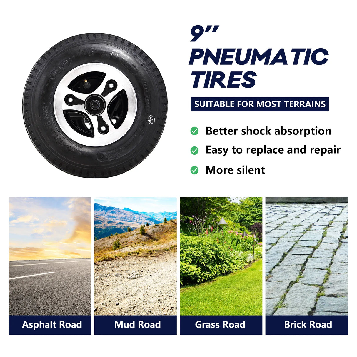 Outdoor Compact Mobility Scooter With Windshield USB Charger - Omega Lifestyles