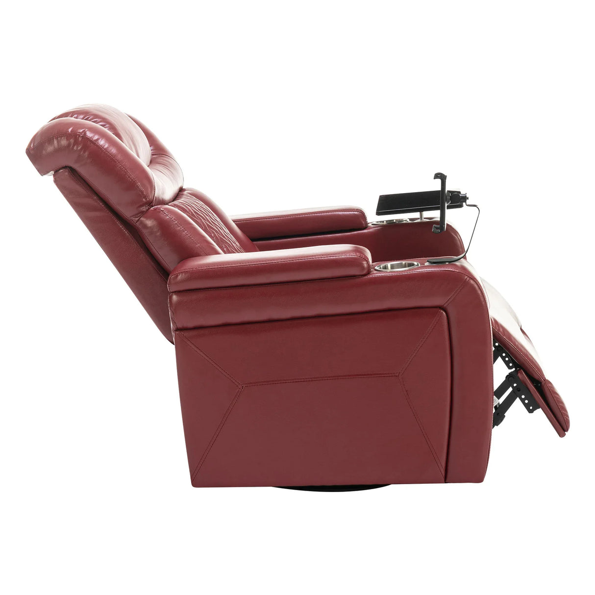 Power Recliner Chair PU Leather With USB Tray Table - Omega Lifestyles