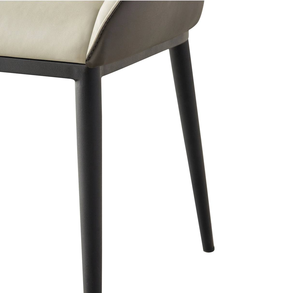 Modern PU Leather Dining Chair Set With Metal Legs Pair - Omega Lifestyles