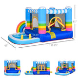 Inflatable Kids Bounce House With Trampoline Pool Slide - Omega Lifestyles