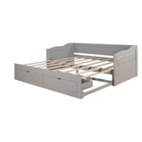 Extendable Solid Wood Twin Daybed With Trundle Drawers - Omega Lifestyles