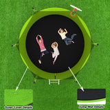 8-Inch Green Safety Enclosure Outdoor Trampoline - Omega Lifestyles